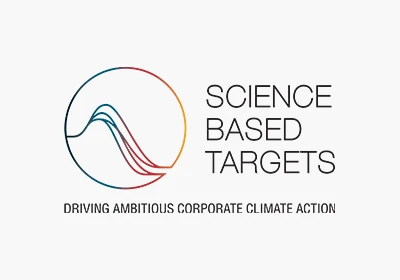 Logo of the Science Based Targets initiative: “Science Based Targets – Driving Ambitious Corporate Climate Action”.
