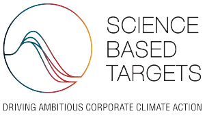 Logo of the Science Based Targets initiative: “Science Based Targets – Driving Ambitious Corporate Climate Action”